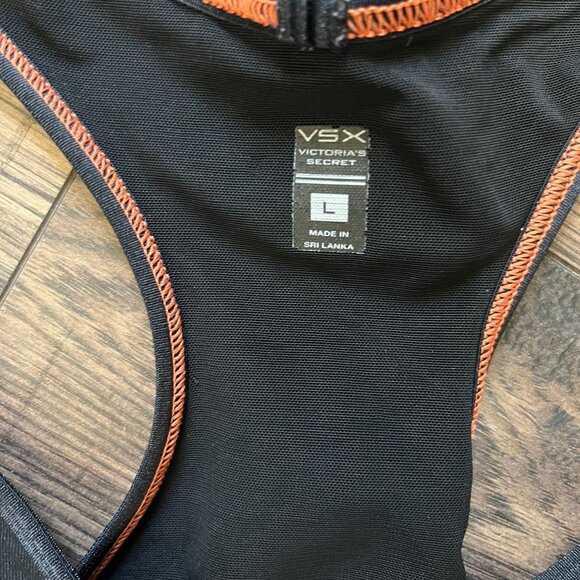 VSX Victoria's Secret Sports Tank Size Large Women's Black Athletic Top - Picture 3 of 9